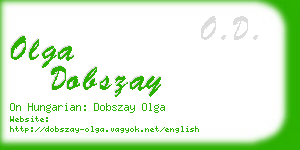 olga dobszay business card